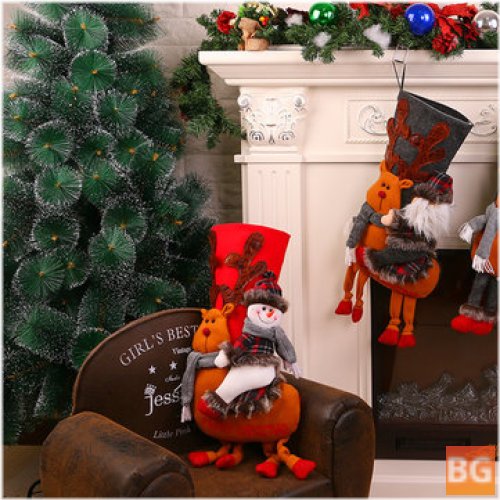 3D Snowman Christmas Decoration Hanging Sock Bag for Parties