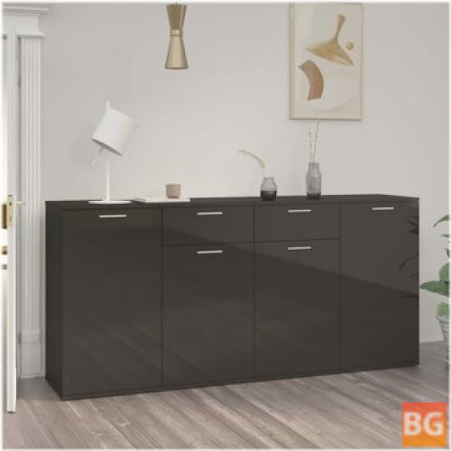 Black Sideboard with Glossy Finish
