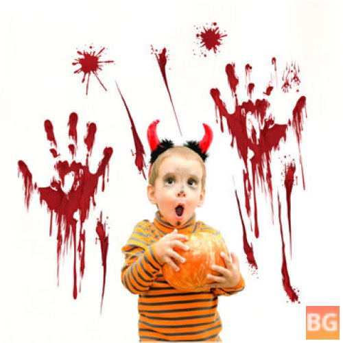 Bloody Handprint Window Sticker for Halloween Decor