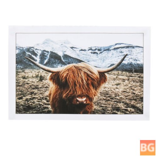 Homespun Cow Print Painting Poster Wall Decorations - Frameless Wall Hanging Decorations