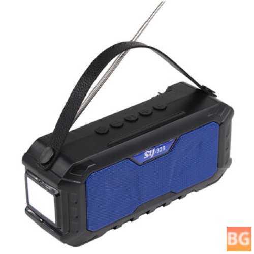 SY-928 Bluetooth Wireless Speaker - Solar Energy Powered Bass HiFi Speaker 1200mAh