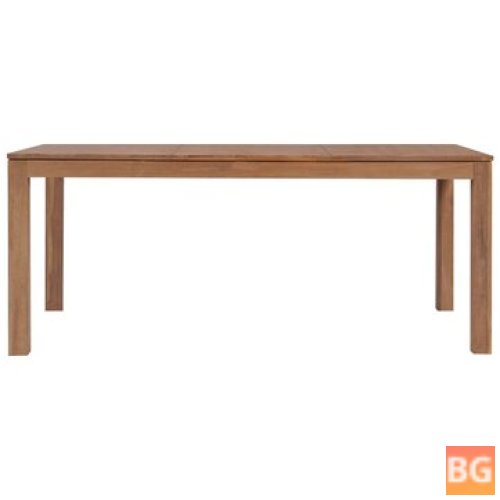 Dining Table with Teak Wood and Natural Finish