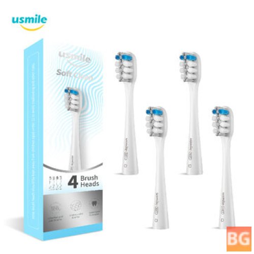 Soft Grey Electric Toothbrush Heads - Replacement Brush Heads for Sensitive Gums