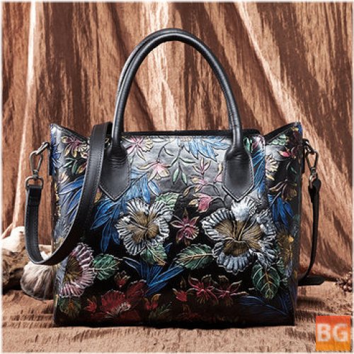 Women's Genuine Leather Butterfly Pattern Evening Bag