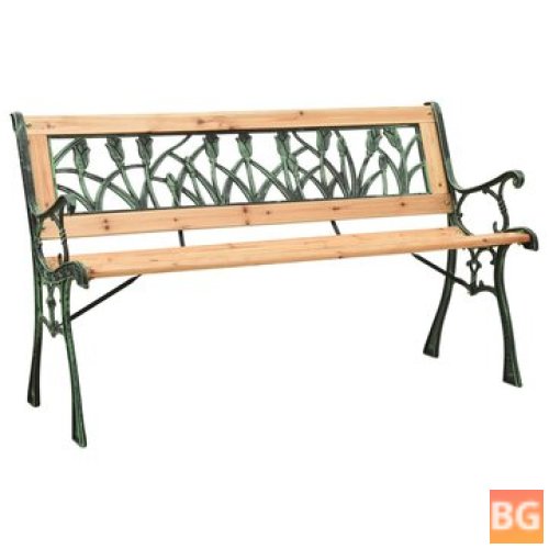 Garden Bench with Cast Iron and Firwood