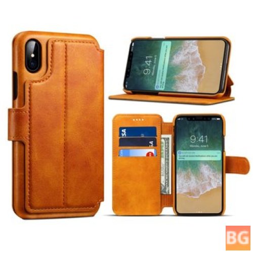 Cowhide Wallet with Slot for iPhone X