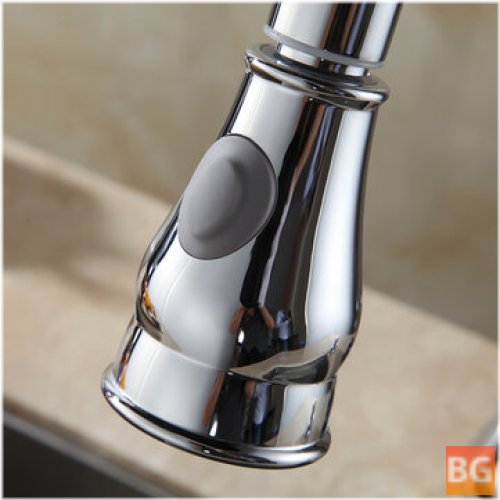 WANFAN WF-2001 ABS Kitchen Faucet with Sprayer - Brushed Nickel