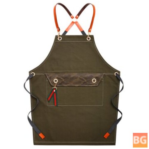 Work Apron - Washable and Dust-proof - Pocket with Flap