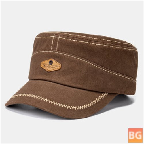 Banggood Design Men's Solid Color Outdoor Flat Hat - Military Hat