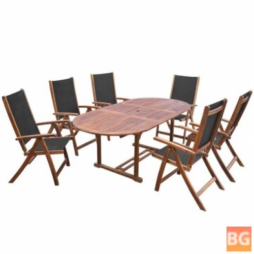 Dining Set with Wood Table and Chairs