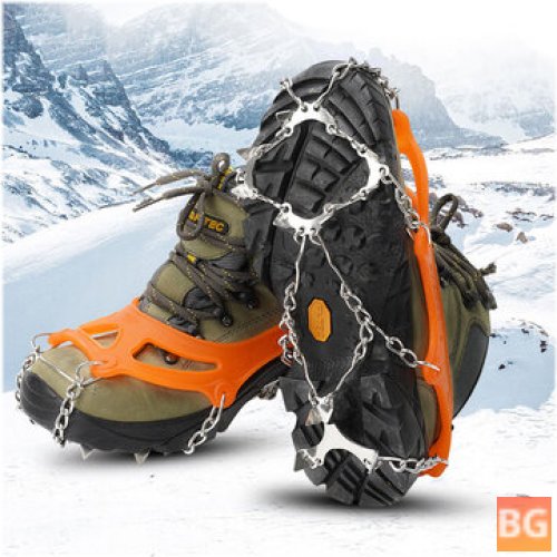 Stainless Steel Ice Cleats with 12 Teeth for Outdoor Activities