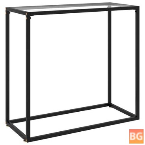 Console Table with Glass Top 31.5