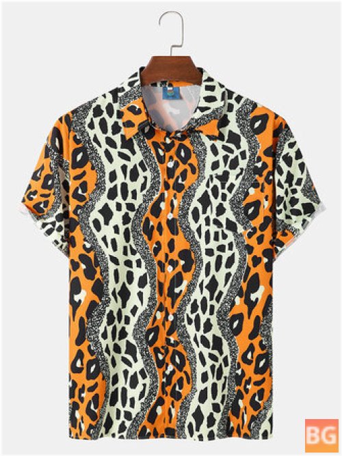 Street Shirts for Men with Leopard Print