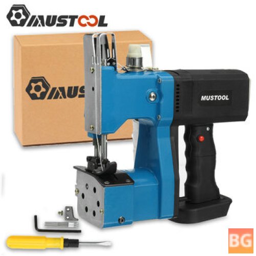 MUSTOOL 1000W Blue 24000RPM Electric Sewing Machine For Packing Bags For Fabric, Rice Bag