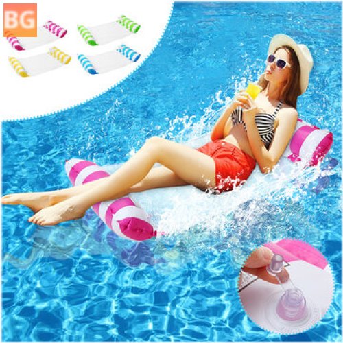 Foldable Inflatable Water Hammock with Backrest and Inflator