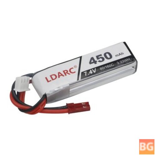 King Kong/LDARC 2S 7.4V 450mAh 80/160C LiPo Battery - Spare Part for Tiny Wing 450X 431mm FPV RC Airplane