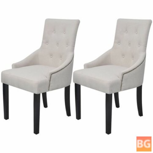 Two-Piece Fabric Chair with Cream Gray color