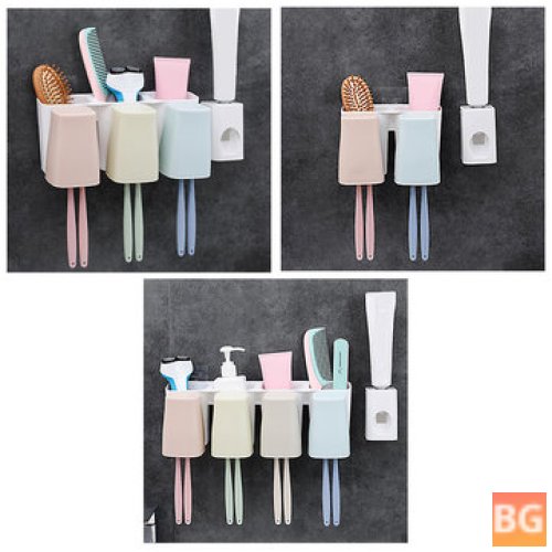 Suction Toothbrush Holder with Dispenser