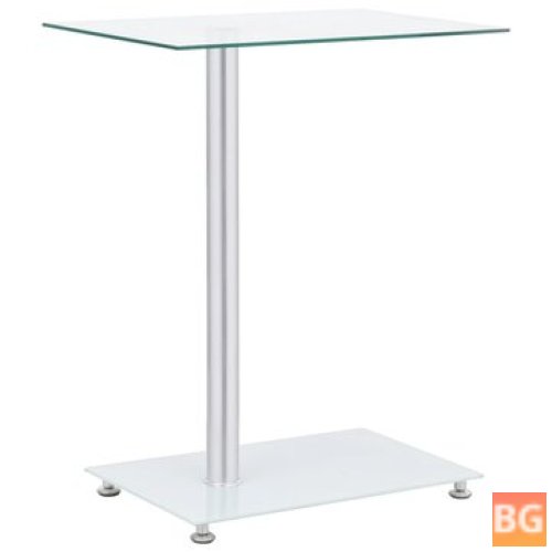 U-shaped Side Table with a Tempered Glass Mirror