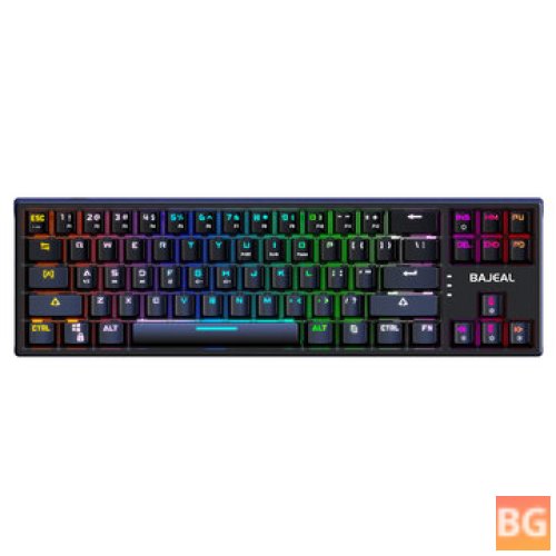 Blue Gaming Keyboard with 71 Keys, RGB Backlit, detachable cable, Type-C