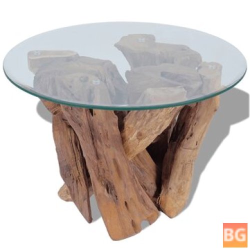Solid Teak Driftwood Coffee Table
