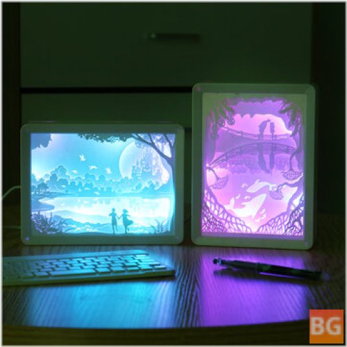 3D Paper Carving Lamp - Creative LED Night Light