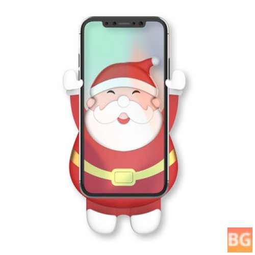 Mobile Phone Holder with Santa Claus Pattern - Gravity Linkage