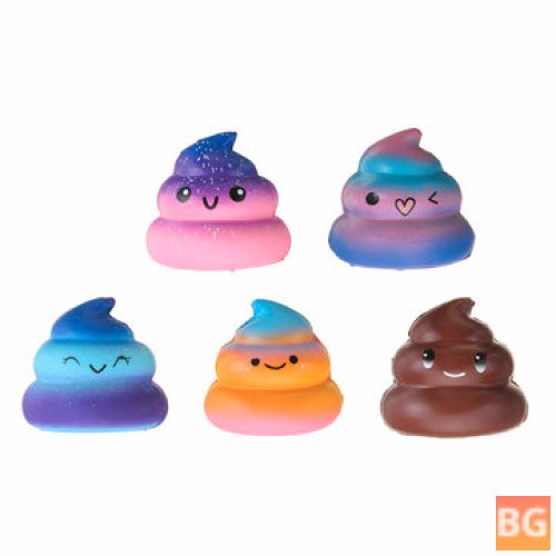 Squishy Galaxy Poo Hand Pillow 6.5CM Slow Rising with Packaging Collection Toy