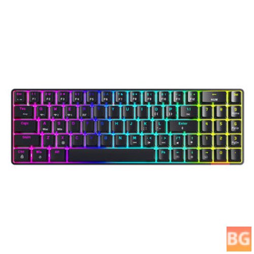 Ajazz AK692 69-Key Mechanical Gaming Keyboard with Triple-Mode Connectivity, Hot-Swappable Switches, and RGB Backlighting