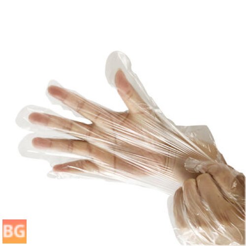 100PCS Disposable Vinyl Gloves for Food Grade and Outdoor Activities