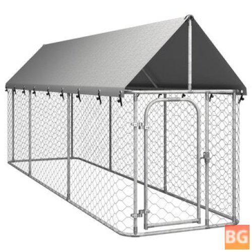 Dog Kennel with Roof - 400x100x150 cm