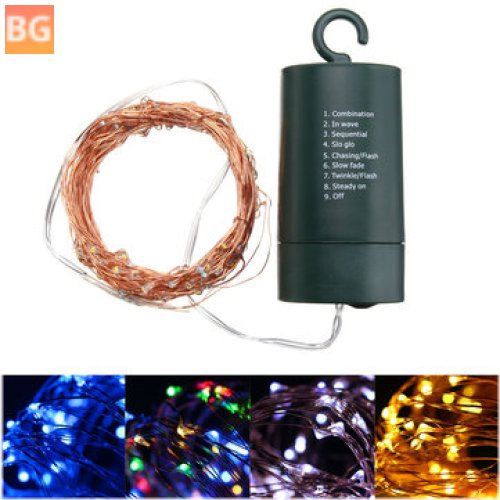 Green String Light with Battery - 10M