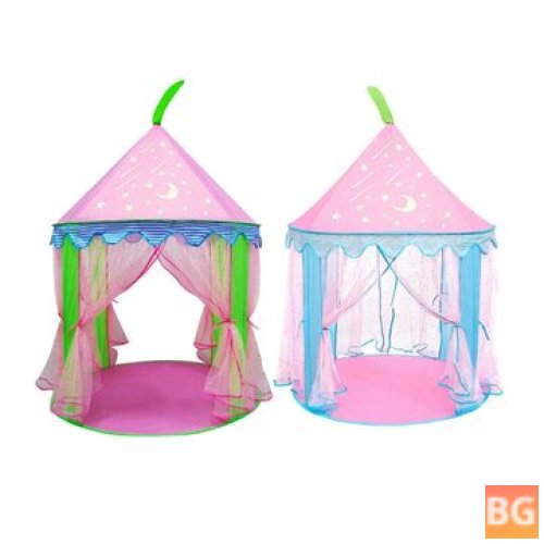 Kids Play Tent - Princess Castle Playhouse with Star Lights