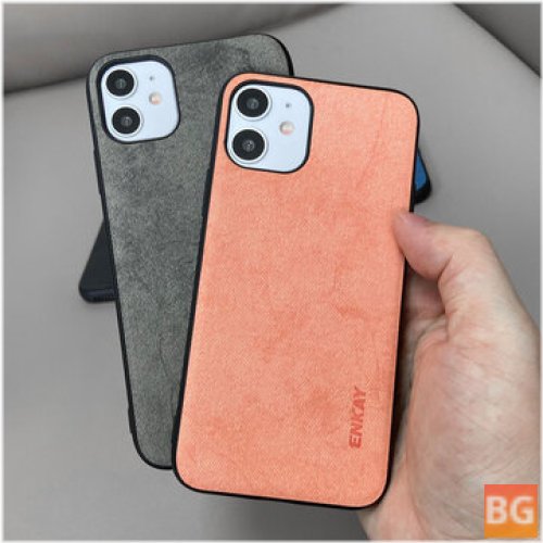 Anti-Fingerprint PU Leather Protective Case with 9H Glass Screen Protector for iPhone 11