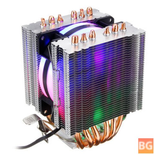 CPU Cooler Heatsink for Intel 775/1150/1151/1155/1156/1366 and AMD All Platforms 5 Colors Lighting