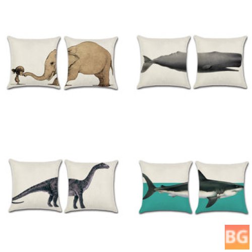 Cotton Pillowcase for Elephant Shark Whale Dinosaur