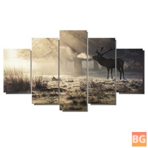 Modern Elk Canvas Prints for Home Decor