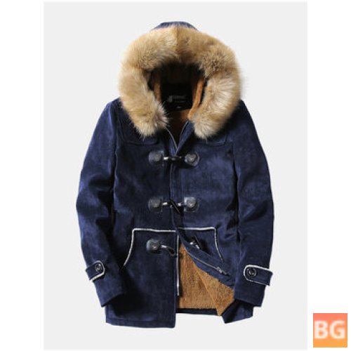 Warm and Furry Hooded Fleece Parka Jacket