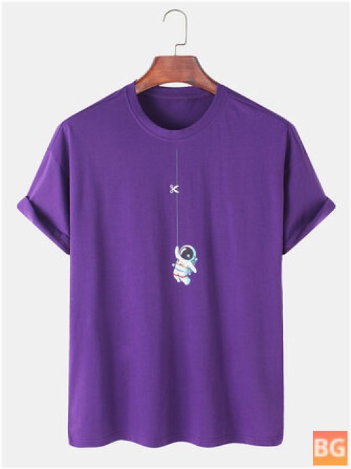 T-Shirts with Cartoon Astronaut on Back