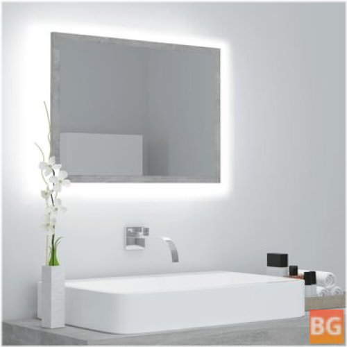 Gray Chipboard Mirror with RGB Light for Bedroom
