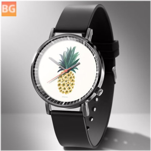 PVC Casual Watch with Pineapple Print