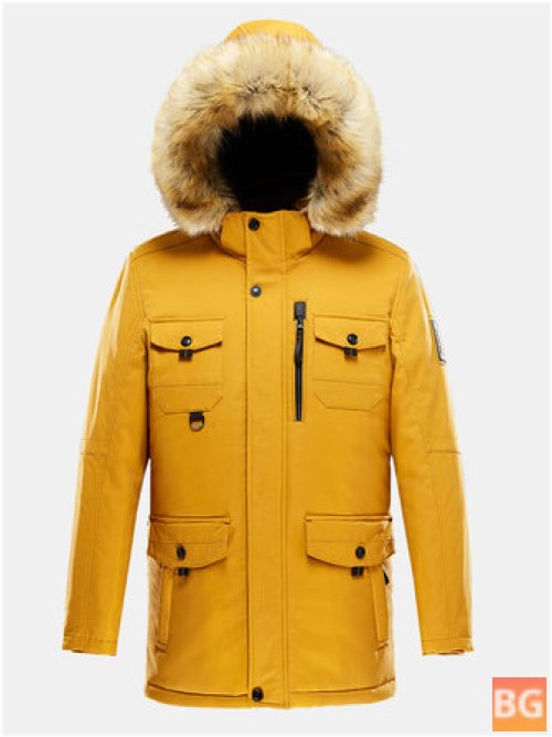 Windproof Warm Hooded Coat for Men