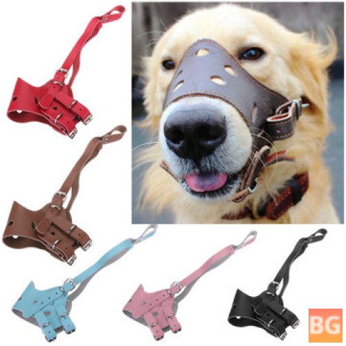 Leather Dog Muzzle - Pet Adjustable