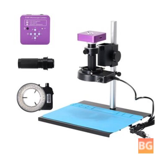 51MP Industrial Microscope Camera Kit with LED Ring Light and Stand