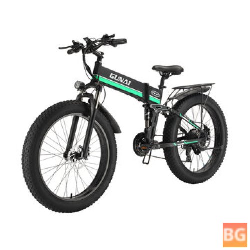 GunaI MX01 1000W Electric Bicycle with 26in Wheel, 40-50km Range, 150kg Max Load, 21 Speed