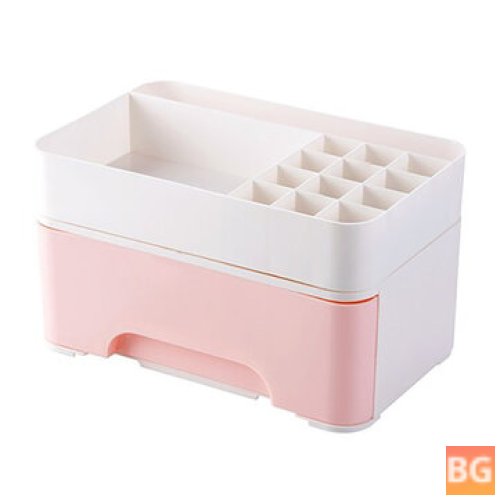 Cosmetic Storage Box with Drawer - Multi-Functional