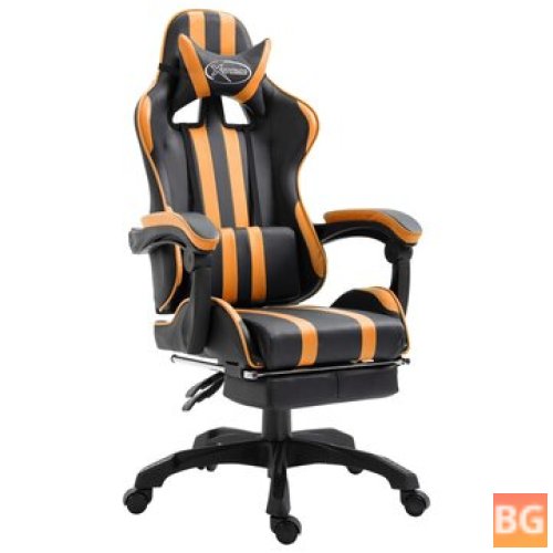 Gaming Chair with Footrest - Artificial Leather