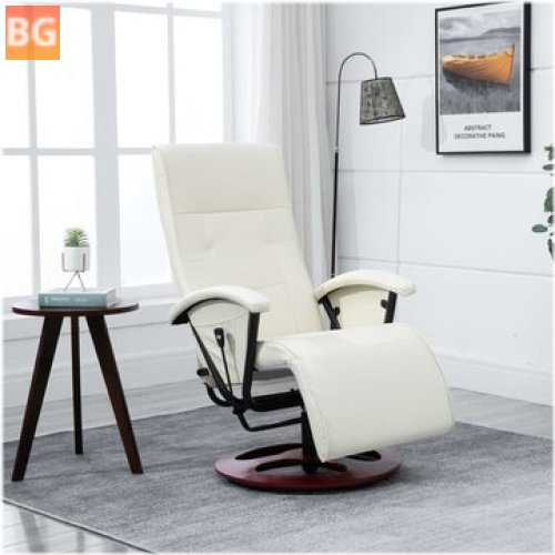 TV Armchair with Rotatable Leather Seat