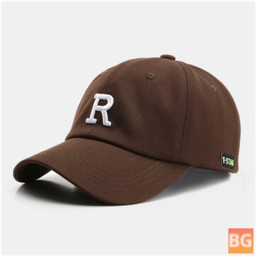 Three-Dimensional Letter Embroidery Baseball Cap - Curved brim