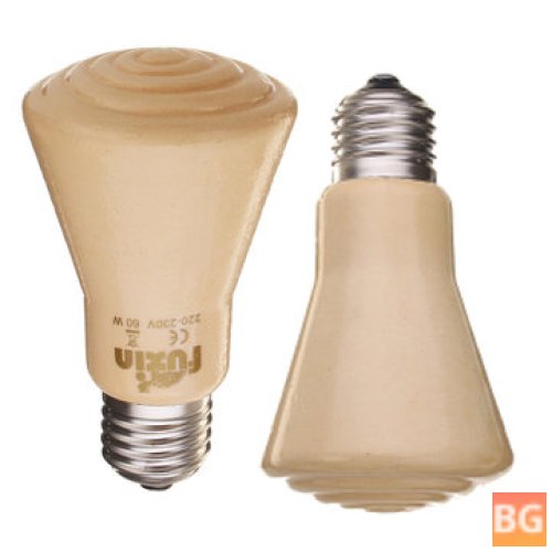 E27 Yellow Shell Pet Broth Thickening Ceramic Emitter Heat Lamp - AC220V
